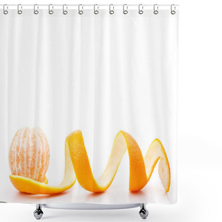 Personality  Orange Posed On A Orange Peel Shower Curtains