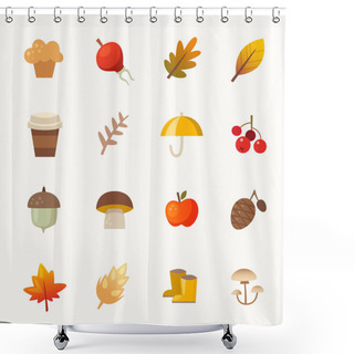 Personality  Fast Food Stickers Shower Curtains