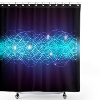 Personality  Glowing Fibers Shower Curtains