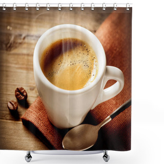 Personality  Coffee Espresso. Cup Of Coffee Shower Curtains