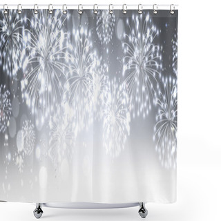 Personality  New Year And Fireworks Shower Curtains