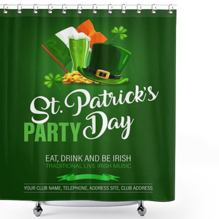 Personality  St Patricks Day Irish Holiday Party Poster Shower Curtains