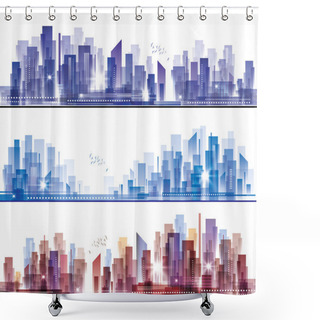 Personality  City Skylines Shower Curtains