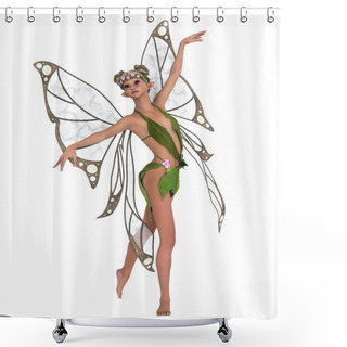 Personality  3D CG Rendering Of A Fairy Shower Curtains