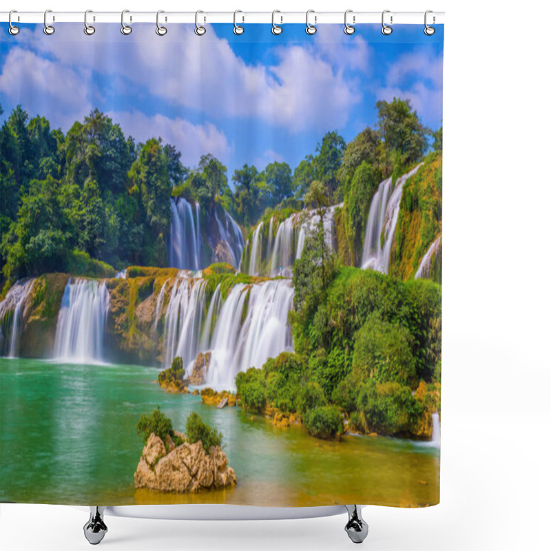 Personality  waterfall landscape in China, Asia shower curtains