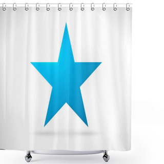 Personality  Blue Abstract Star Shape Shower Curtains