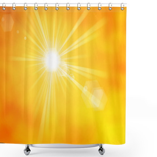 Personality  Summer Sun Rays With Lens Flare Shower Curtains