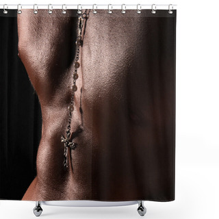 Personality  Washboard Stomach Shower Curtains