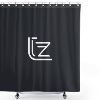 Personality  T & Z Letter Logo  Shower Curtains