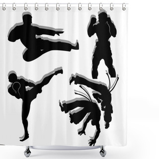 Personality  Martial Arts Shower Curtains