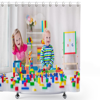 Personality  Kids Playing At Day Care Shower Curtains