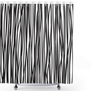 Personality  Hand Drawn Ink Line Texture. Shower Curtains