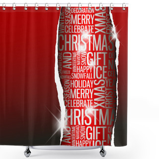 Personality  Abstract Christmas Card Shower Curtains