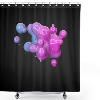 Personality  Deformed Colorful Figure Shower Curtains