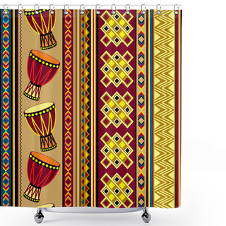Personality  African Drum Beckground Shower Curtains