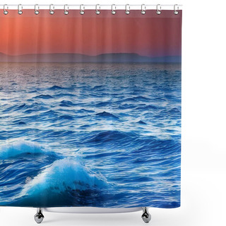 Personality  Beautiful Sunset Over The Sea Shower Curtains