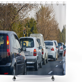 Personality  Rush Hour Traffic Congestion Shower Curtains