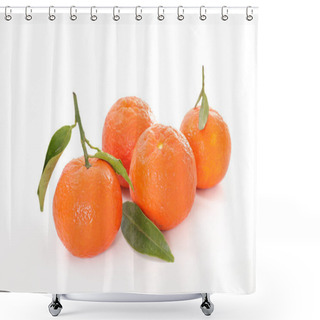 Personality  Clementine And Leaf Shower Curtains