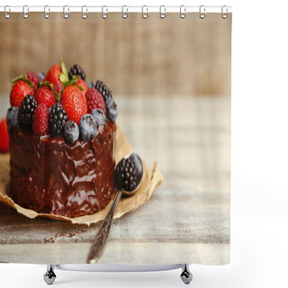 Personality  Chocolate Cake Shower Curtains