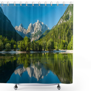 Personality  Jasna Lake, Kranjska Gora, Slovenia Shower Curtains