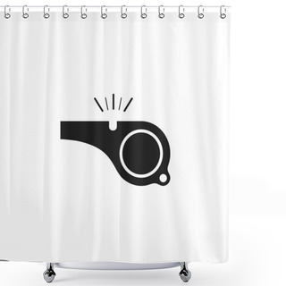 Personality  Whistle Sound Vector Image Shower Curtains