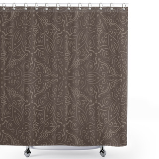 Personality  Abstract Vintage Brown Seamless Pattern Shower Curtains