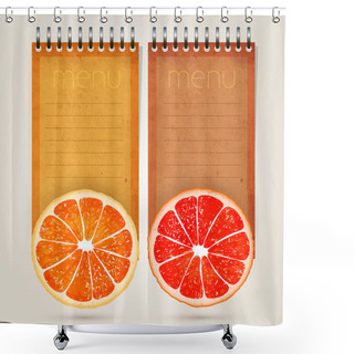 Personality  Menu For Juices And Fresh Shower Curtains