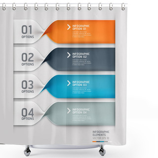 Personality  Modern Spiral Infographics Options Banner. Vector Illustration. Shower Curtains