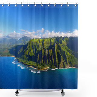 Personality  Na Pali Coast In Hawaii Shower Curtains