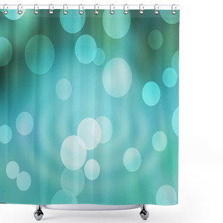 Personality  Teal Abstract Bokeh Backdrop Shower Curtains