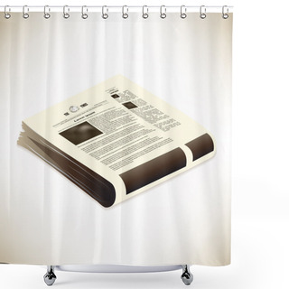 Personality  Newspaper Shower Curtains