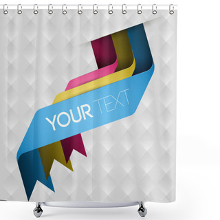Personality  Vector Background With Colored Ribbons. Shower Curtains