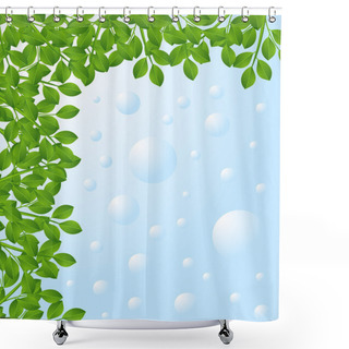 Personality  Background For A Design With Green Branches Shower Curtains