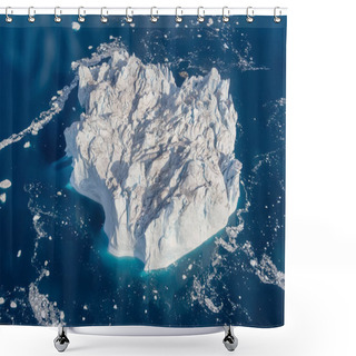 Personality  Greenland Ilulissat Color Glaciers Sea Ocean Fjord From Heaven Shower Curtains