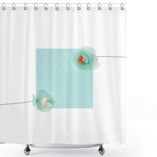 Personality  Flowers With Greeting Card  Shower Curtains