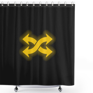 Personality  Arrows Mix Yellow Glowing Neon Icon Shower Curtains