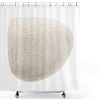 Personality  Rolled Limestone Rock Isolated On White Shower Curtains