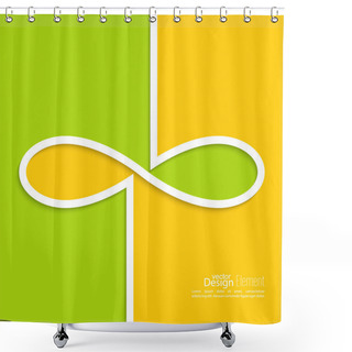 Personality  Abstract Background With The Sign Of Infinity. Shower Curtains