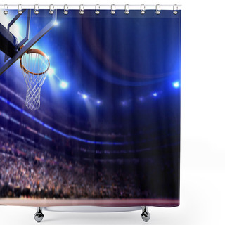 Personality  Basketball Arena,background Shower Curtains