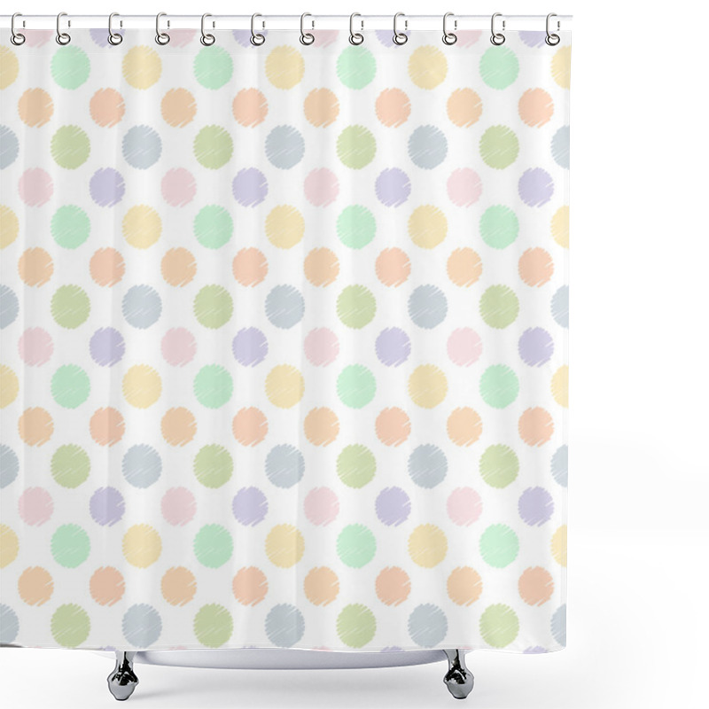 Personality  Seamless Pattern With Polka Dots Shower Curtains