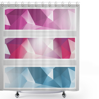 Personality  Vector Set Of Abstract Banners. Shower Curtains