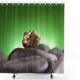 Personality  Iron Pyrite Shower Curtains