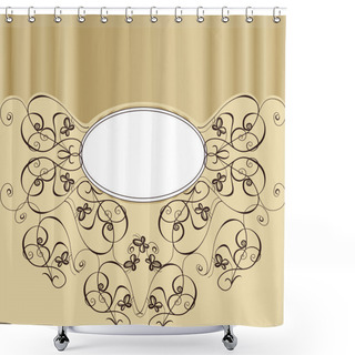Personality  Scrapbook Template, Vector Illustration  Shower Curtains