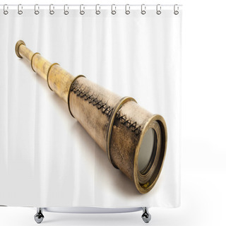 Personality  Antique Spyglass. Shower Curtains