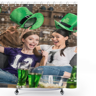 Personality  Women Celebrating St Patricks Day Shower Curtains