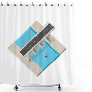 Personality  The Bridge Skyway Shower Curtains