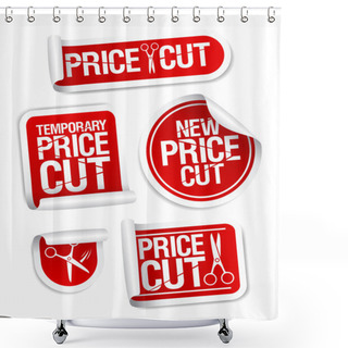 Personality  Price Cut Sale Stickers. Shower Curtains