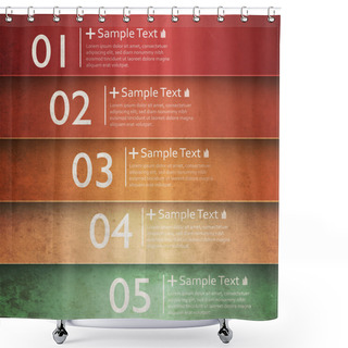 Personality  Colorful Number Option Banners Shower Curtains