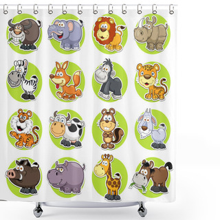 Personality  Animals Set Shower Curtains
