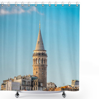 Personality  Galata Tower In Istanbul Turkey  Shower Curtains